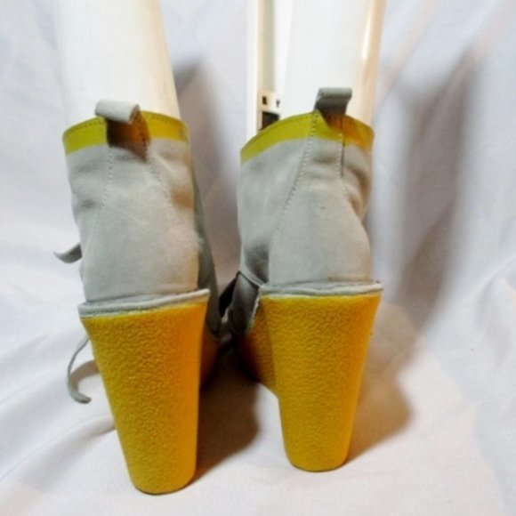 PIERRE HARDY PLATFORM Suede WEDGE Heel BOOTIE Shoe - Picture 7 of 8